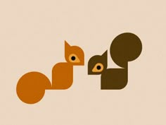 an image of two animals that are in the shape of a letter p and w