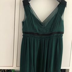 An Emerald/ Bottled Green Silk Chiffon Size 44 Miu Miu Dress But It’s More Like A 42 . Bust Size 34. Miu Miu Dress, Green Silk, Silk Chiffon, Miu Miu, Colorful Dresses, Emerald, Chiffon, Mini Dress, Silk