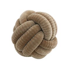 Knotted Ball Throw Pillow Khaki 20X20cm Knot Ball, Knot Cushion, Knot Pillow, Knit Pillow, Cozy Pillow, Round Cushion, Car Bed, Sofa Throw Pillows, Cushion Pattern