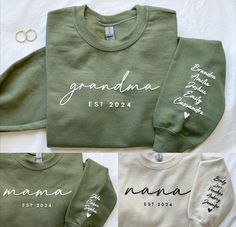 Nana Sweater, Birthday Gift For Grandma, New Grandma Gift, Grandma Sweatshirt, Crochet Jumper, Grandma Sweater, Birthday Gifts For Grandma, Crochet Boho, Retro Sweatshirts