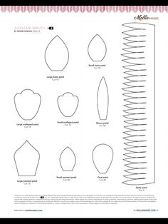 the instructions for how to make an origami doll with different shapes and sizes