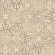 a beige and brown patchwork wallpaper pattern