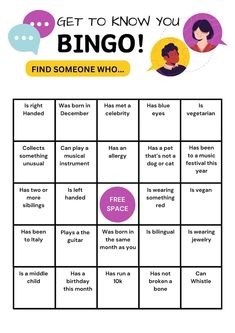 Get to Know You Bingo, 10 Human Bingo Cards, Icebreaker Office Party Game, Find the Guest Printable Activity, Team Building, Family Reunion - Etsy UK Person Bingo, Office Party Game, Birthday Bingo, Human Bingo, Free Printable Bingo Cards, Bingo Online, Free Bingo Cards, Printable Bingo Games, Find The Guest