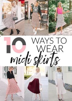 Midi Skirt Fall Outfit, Midi Skirt Outfits Summer, Denim Midi Skirt Outfit, Burgundy Midi Skirt, Work Appropriate Outfits, Midi Skirt Fall, Fashionista Outfits