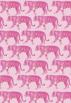 a pink and white tiger pattern on a pink background