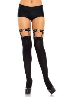 Legavenue Heart Thigh High Garter Heart Garter, Thigh Garters, Thigh High Garter, Garter Black, Elastic Heart, Leg Avenue, Thigh High Stockings, Garters, Bob Marley