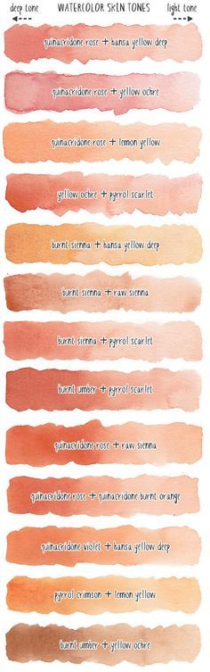 the different shades of watercolor paint