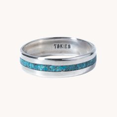 Minimalist Turquoise Ring by TSkies River Of Life, Modern Southwestern, Radiant Ring, Gallery Jewelry, Moving Water, Southwest Jewelry, Turquoise Ring Silver, American Southwest, Patina Finish