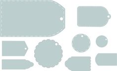 a set of blank tags and labels for your design projects or scrapbooking project