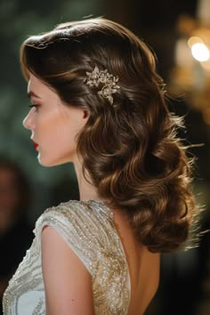 Bridal Hairstyles For Medium Hair - The Lottery Hub Bridal Hairstyle For Medium Length Hair, Bridesmaid Hairstyles Elegant, Wedding Mid Length Hair, Mermaid Hair Wedding, Long Wedding Hair Down, Medium Hair Bride, Behind The Ear Wedding Hair, Bridal Hairstyle Medium Length, Bridal Mid Length Hair