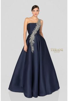 Long Ball Gown, Kurtis Designs, Couture Evening Dress, Terani Couture, One Shoulder Gown, فستان سهرة, Stunning Gowns, Black Tie Event, Long Gown