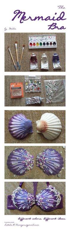 the instructions for how to make an origami sea shell with beads and pearls