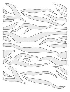 a paper cutout with wavy lines on it