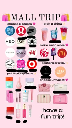 #mall #trip #remix #like #preppy #fun Preppy Shopping, Trip Essentials Packing Lists, Everyday Bag Essentials, Kendra Scott Necklace Elisa, Dior Addict Lip Glow, Cowgirl Birthday Party, Cute Gifts For Friends, Sephora Skin Care, Fun Sleepover Ideas