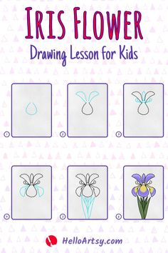 the instructions for how to draw flowers with colored pencils