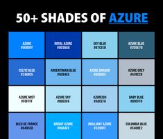 the 50 + shades of azure