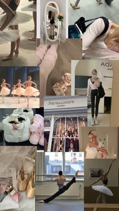 a collage of ballet images with dancers