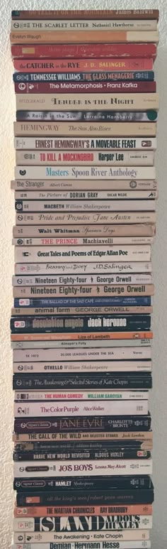 a stack of books sitting on top of a table