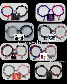 Character Bracelets, Diy Kandi Bracelets, Crystal Bead Jewelry, Bracelet Craft Diy, Kandi Bracelets, Bead Charms Diy, Diy Bracelet Designs, Diy Bracelets Patterns