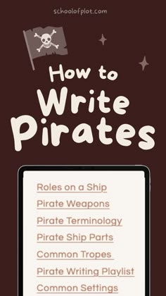 how to write pirates on a tablet screen with the text,'how to write pirates'above it