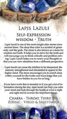 Lapis Lazuli | Self - Expression | September Birthstone Lapis Lazuli Crystal Meaning, September Love, Crystals Healing Grids, Moldavite Ring, Lapis Lazuli Crystal, Crystal Cave, Lapis Lazuli Jewelry