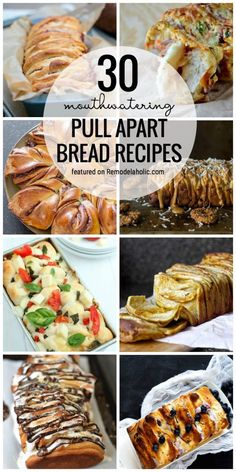 So Many Good Recipes To Try That Are Sweet Or Savory In Our 30 Mouthwatering Pull Apart Bread Recipes Featured On Remodelaholic.com Pull Apart Bread Recipes, Pull Apart Recipes, Healthy Baking Substitutes, Breads And Pastries, Homemade Bread Recipes Easy, Baking Substitutes, Recipes Sweet, Pull Apart Bread