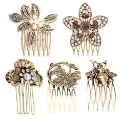 Vintage Diamond Hair Comb Fashion Leaf Pearl Alloy Hair Clips for Women Styling Curly Clip Girl Hair Birthday Banquet, Decorative Hair Combs, Diamond Hair, Vintage Hair Combs, Headpiece Hairstyles, Vintage Hair Accessories, Bridal Comb, Metal Hair Clips, Butterfly Hair