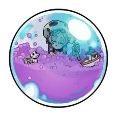 an image of a cartoon scene in a bubble