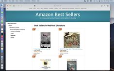 the amazon best sellers page is displayed in front of a computer screen with books on it