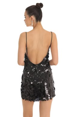 Big Sequin Cami Dress in Black | LUCY IN THE SKY Crystal Outline, Taylor Concert, Sequin Short Dress, Fit Board, Glamour Party, Sequin Cami Dress, Black Sparkly Dress, Black Sequin Mini Dress, Concert Dresses