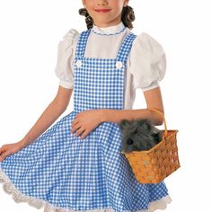 This Is A Handmade Dress. Features Include Soft Crinoline Under The Skirt, Beautiful Fabric, A Tie Of The Neckline. This Costume Is A Large Child Size. Dorothy Costumes, Dorothy Wizard Of Oz Costume, Wizard Of Oz Dorothy Costume, Cool Things To Sew, Dorothy Dress, Book Week Ideas, Wizard Of Oz Costumes, Wizard Of Oz Costume, Justice League Costumes