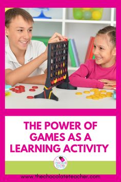 A picture of a boy and girl playing a game. Games In The Classroom, Fun Learning Games, Educational Play