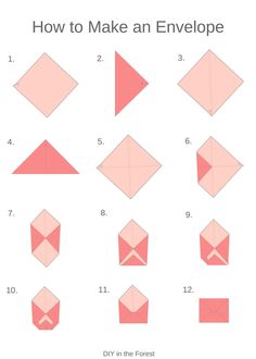 how to make an envelope out of paper - origami step by step instructions