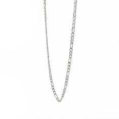 The Bellamy Stainless Steel Figaro Chain Necklace is a nod to timeless style and quiet strength. This silver-tone chain boasts a simple yet unique pattern that sets it apart. As you fasten it, the smooth texture against your skin creates a sense of understated luxury. Consider this necklace a potential staple piece in every modern man's collection – versatile, dependable, and undeniably stylish. When it comes to men’s necklaces, stainless steel brings strength, shine, and street cred to the tabl Stainless Steel Figaro Chain Necklace, Diamante Bracelet, Leather Choker Necklace, Figaro Chain Necklace, Piercing Ring, Pearl Choker Necklace, Figaro Chain, Natural Stone Bracelets, Chain Choker Necklace