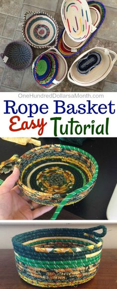 the rope basket is easy to make and looks great