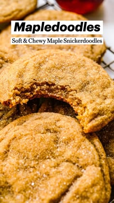 some cookies are cooling on a rack