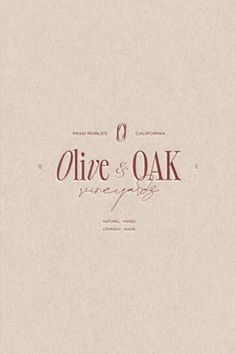 the cover of olive and oak magazine