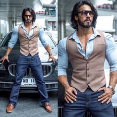 THAKUR ANOOP SINGH Vest Outfits Men, Waistcoat Fashion, He Is, His Personality, Waistcoat Men, Men With Street Style