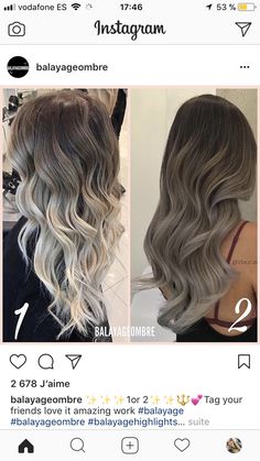 Ash Brown Icy Blonde Balayage, Ashy Cool Blonde Balayage Ombre, Ash Brown Platinum Balayage, Foilyage Hair, Black Roots Balayage Ash Blonde, Ash Brown To Platinum Color Melt, Silver Ombre Hair, Ash Hair, Ombré Hair