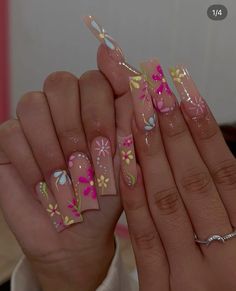 Bling Acrylic Nails, Pink Acrylic Nails, Acrylic Nails Coffin