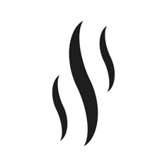 a black and white logo with wavy lines