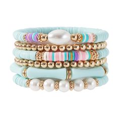 PRICES MAY VARY. Adorable Bracelets Set: Heishi surfer bamboo tube bracelets set are fashionable and on trend, cute and great for summer daily options. This bracelets set contains 1 PCS chunky bamboo tube bangle bracelets, 2 PCS gold plated beaded bracelets and 3 PCS preppy polymer clay bead bracelet with pearls. great with dresses, any outfit Bracelets Size: One size fits different wrists. A perfect way to add a pop of color to your outfit, these bracelet length about 7 inches, It’s stretchy, a Polymer Clay Bead Bracelet, Tube Bead Bracelet, Bead Stretch Bracelets, Bracelets Summer, Gold Beaded Bracelet, Tube Bracelet, Acrylic Tube, Gold Bead Bracelets