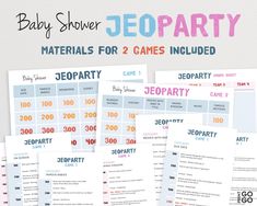 the baby shower game is ready to be played in any child's room or playroom