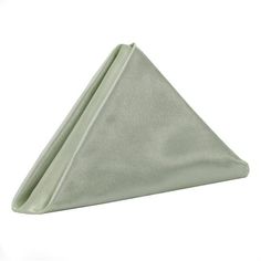 a napkin folded in the shape of a triangle