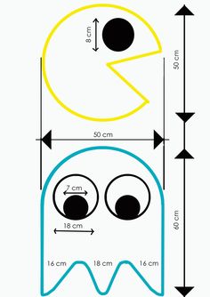 a diagram showing how to measure the height and width of a monster's head