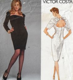 an image of a woman in a black dress and white top on the left side