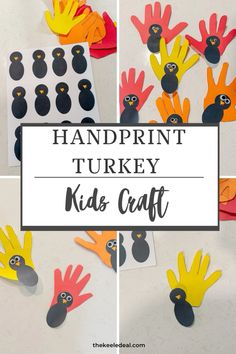 handprint turkey kids craft for thanksgiving