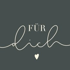 the word fur all written in cursive writing on a black background with a white heart