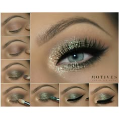 Glitter Eye, Eye Makeup Pictures, Green Makeup, Eye Makeup Steps, Makijaż Smokey Eye, Eye Makeup Designs, Makeup Step By Step, Eye Makeup Tips