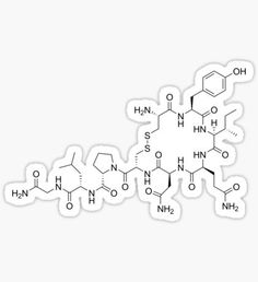 the chemical model for benzil is shown in black and white sticker on a white background